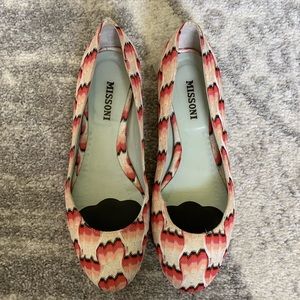 Missoni retro pink/coral flats